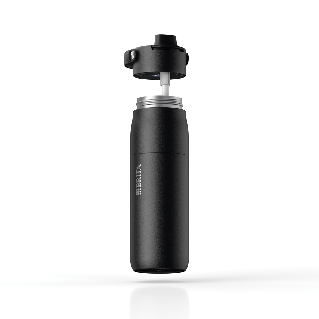 BRITA LARQ IQ Track Purify Clean Flasche 680ml, schwarz