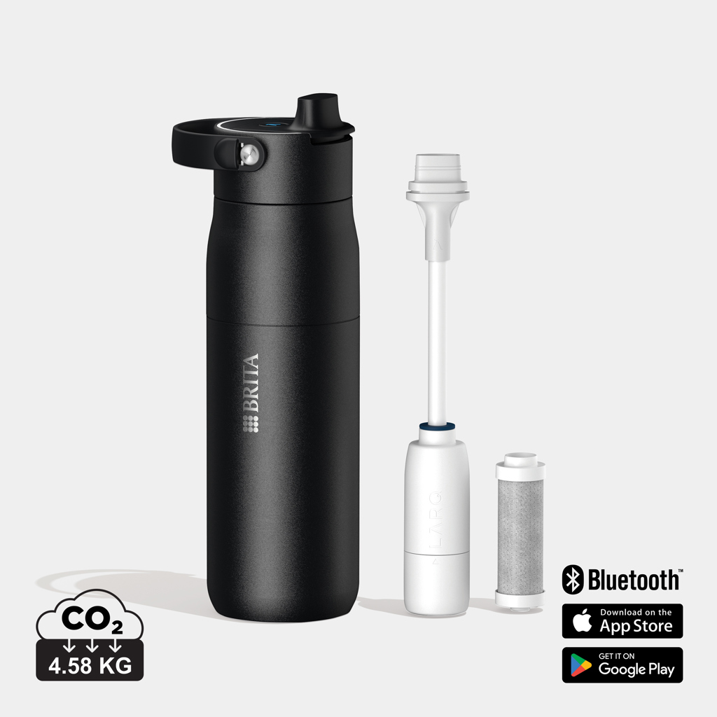 BRITA LARQ IQ Track Purify Clean Flasche 680ml, schwarz