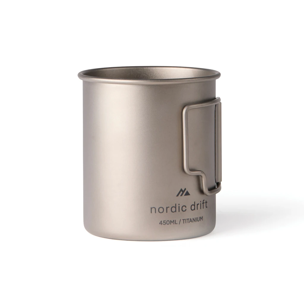 Nordic Drift Trail Ultraleichte Titan-Becher 450ml, silber