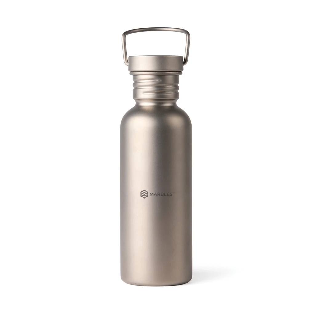 Nordic Drift Trail Ultraleichte Titan-Wasserflasche 600ml, silber