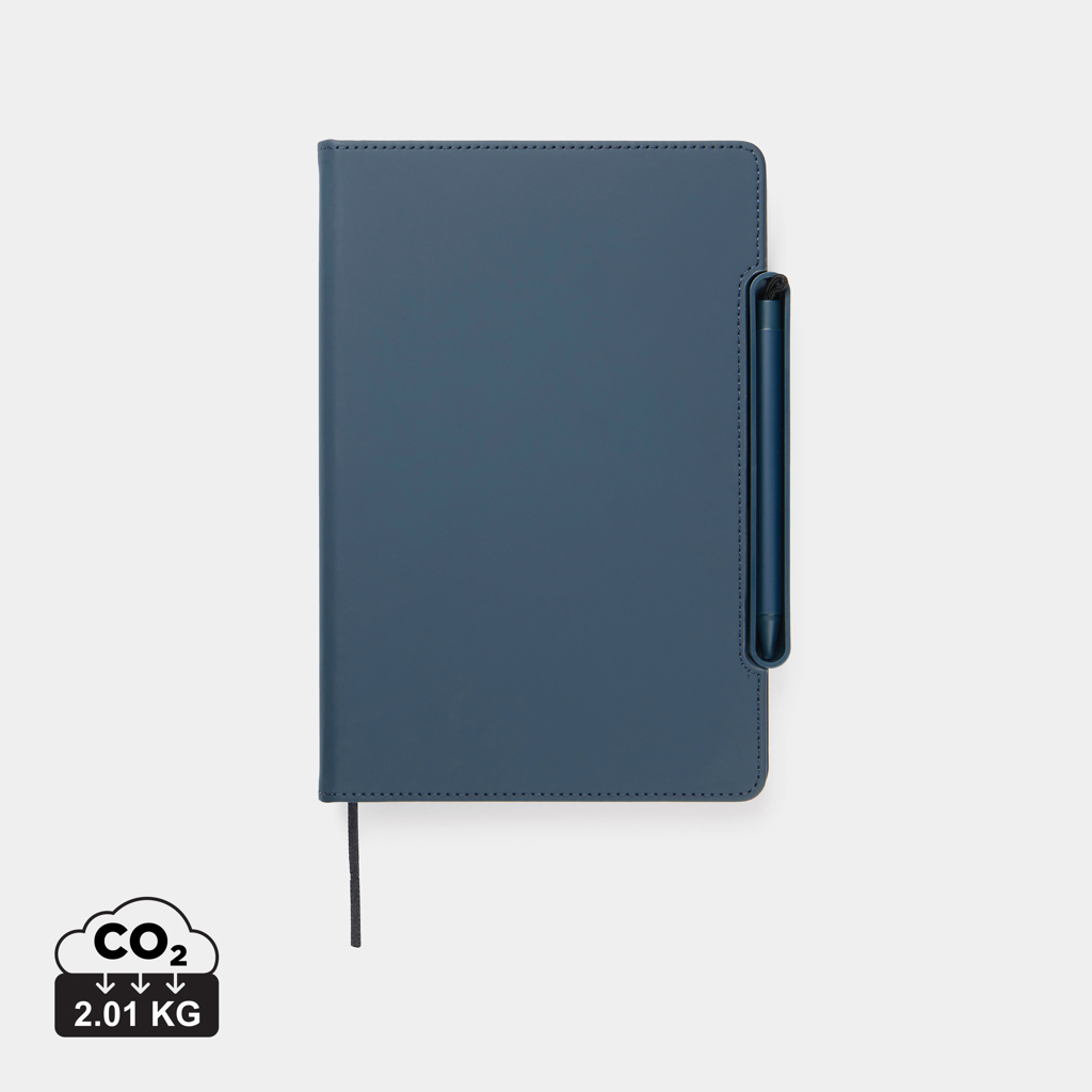 VINGA Baltimore RCS 4-in-1 nachfüllbares Notizbuch, navy blau
