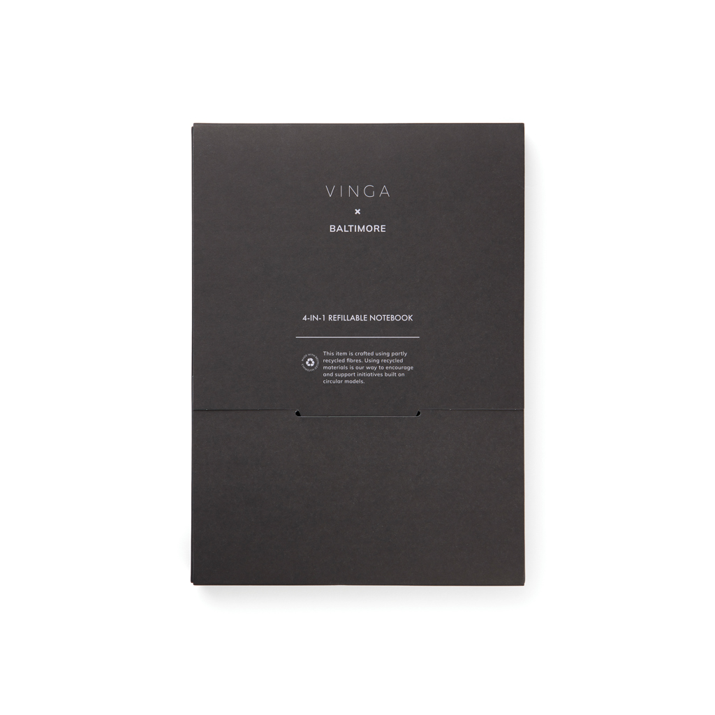 VINGA Baltimore RCS 4-in-1 nachfüllbares Notizbuch, navy blau