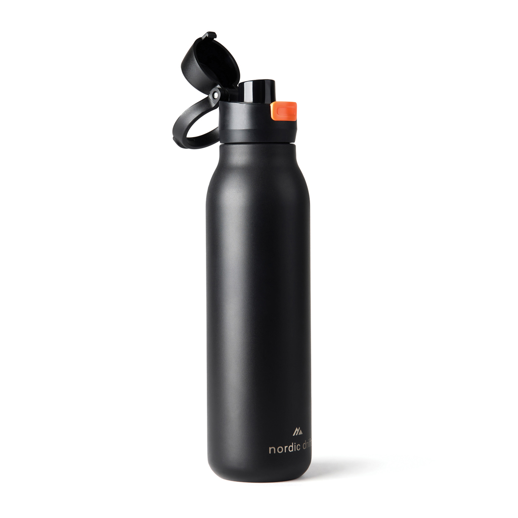 Nordic Drift Trail einwandige RCS Wasserflasche 750ml, schwarz