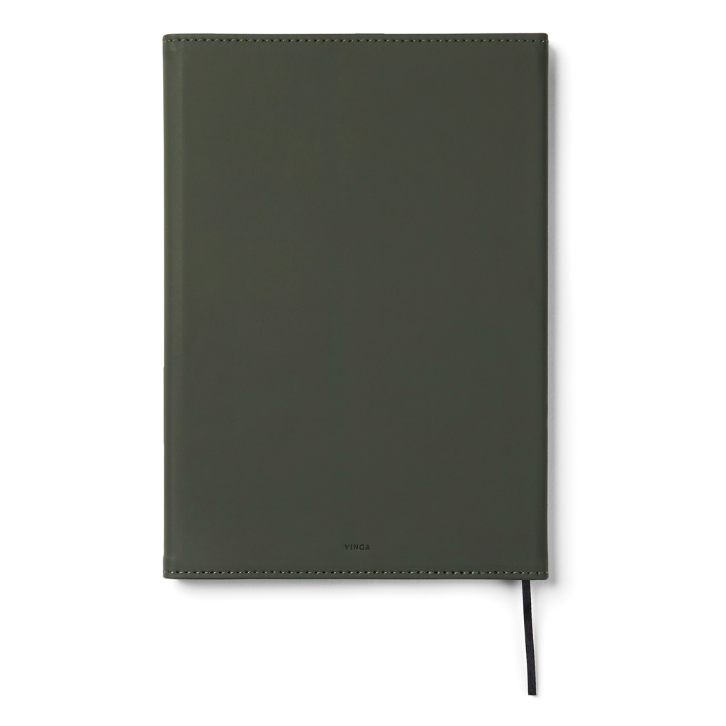VINGA Baltimore GRS-zertifiziertes Papier & PU-Notizbuch, grün