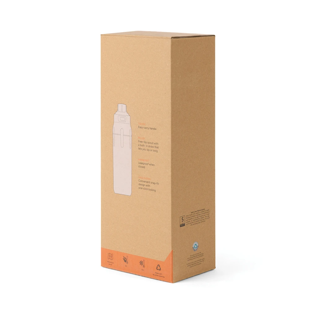 Nordic Drift Trail isolierte verschließbare RCS Sportflasche, schwarz