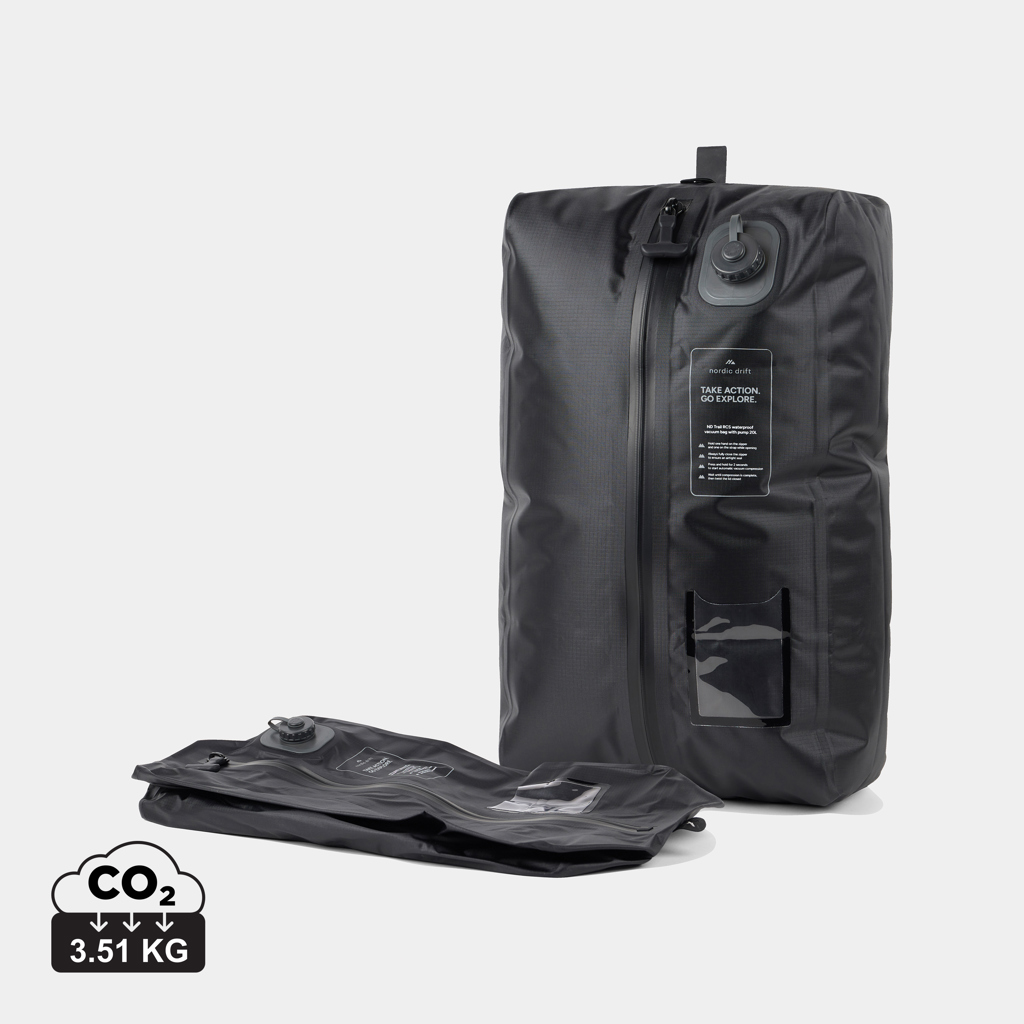 Nordic Drift Trail RCS IPX 8 Vakuumbeutel mit Pumpe, 20L, schwarz