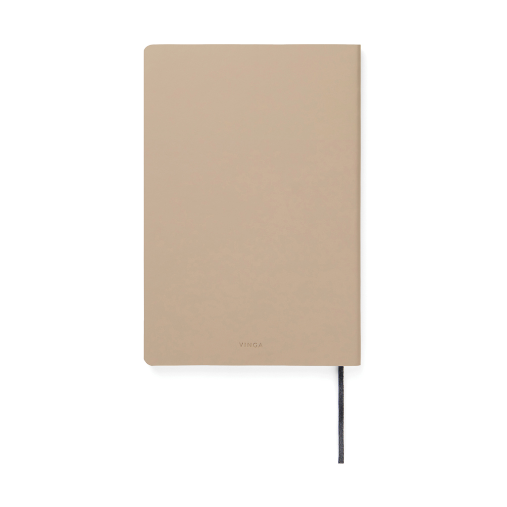 VINGA Baltimore RCS PU Softcover Notizbuch, greige