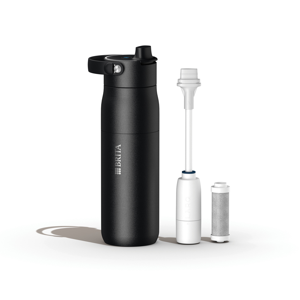 BRITA LARQ IQ Track Purify Clean Flasche 680ml, schwarz