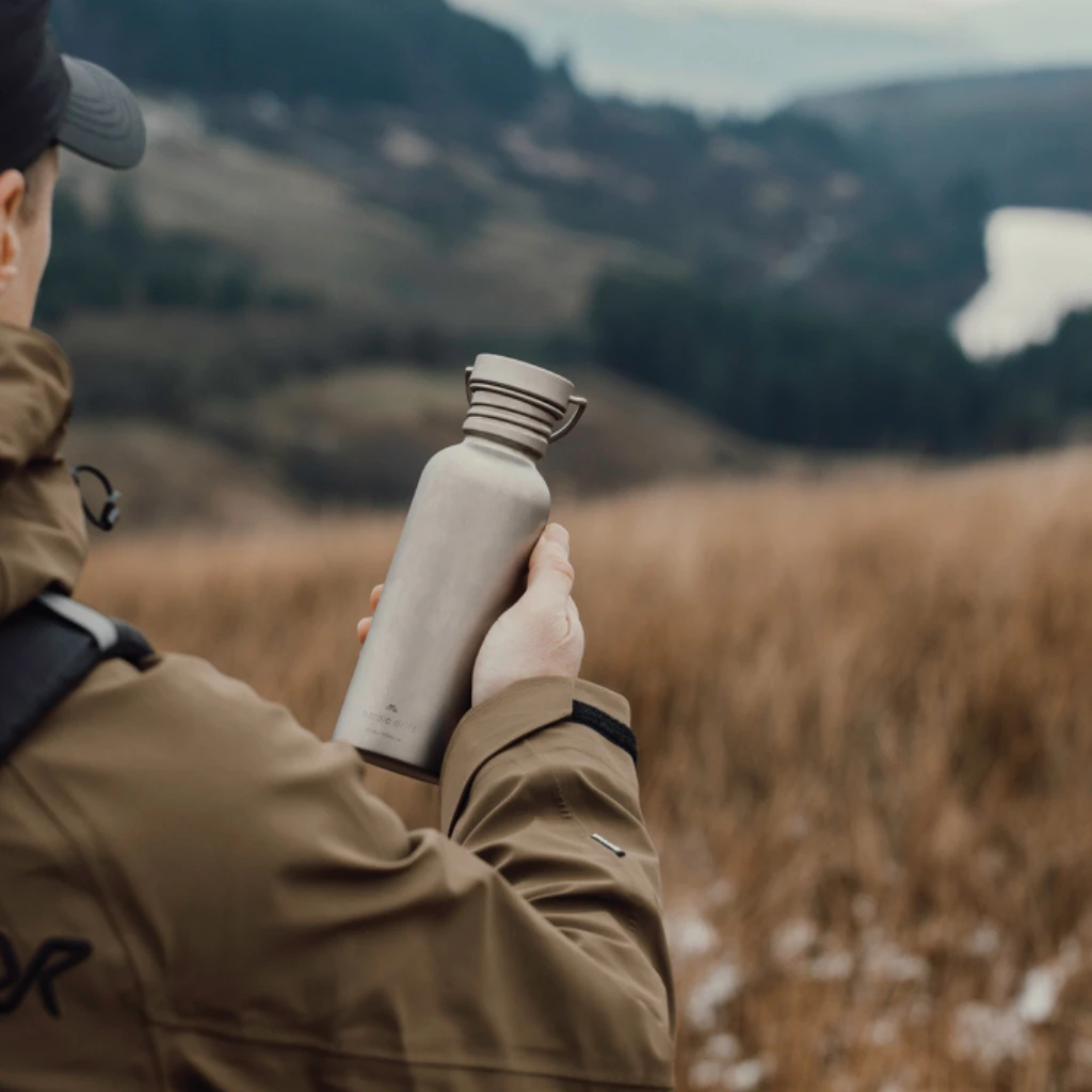 Nordic Drift Trail Ultraleichte Titan-Wasserflasche 600ml, silber