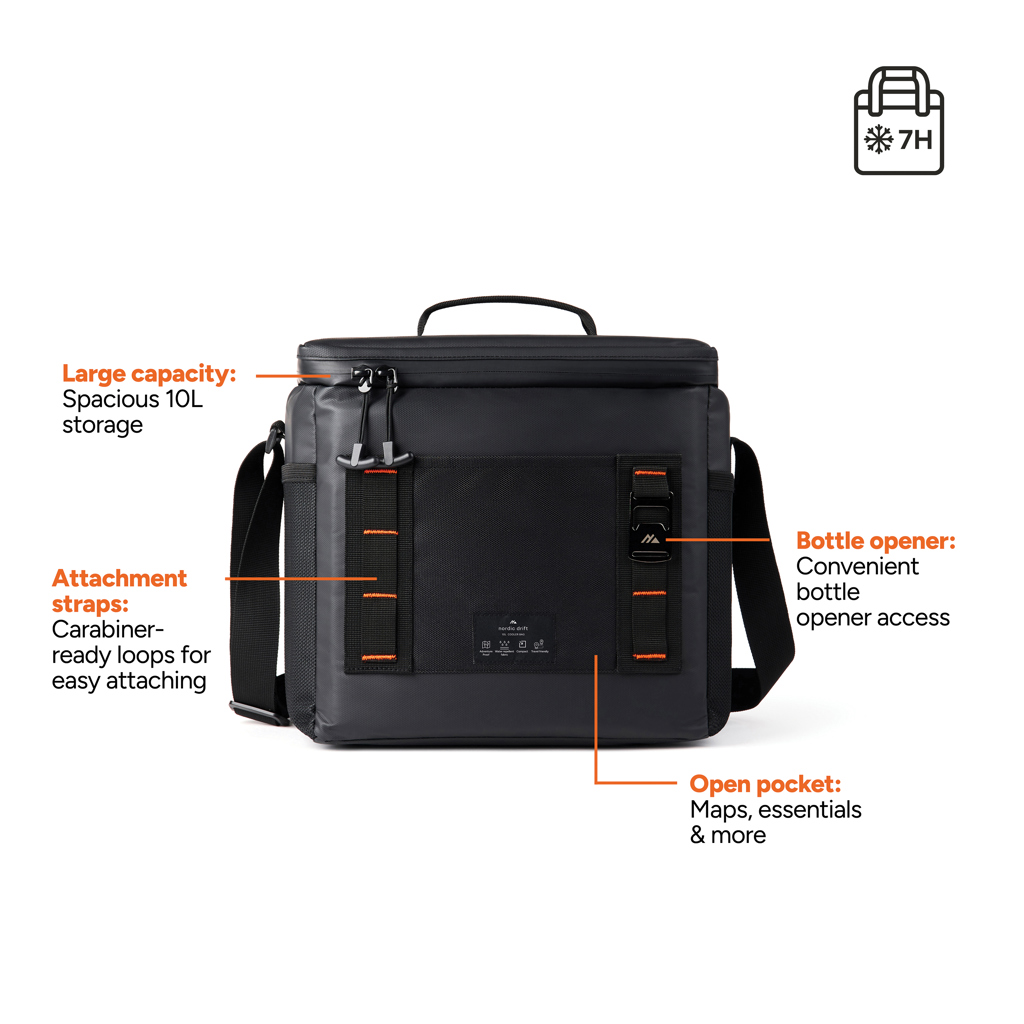 Nordic Drift Storm RCS wasserabw. Kühltasche 10 Liter, schwarz