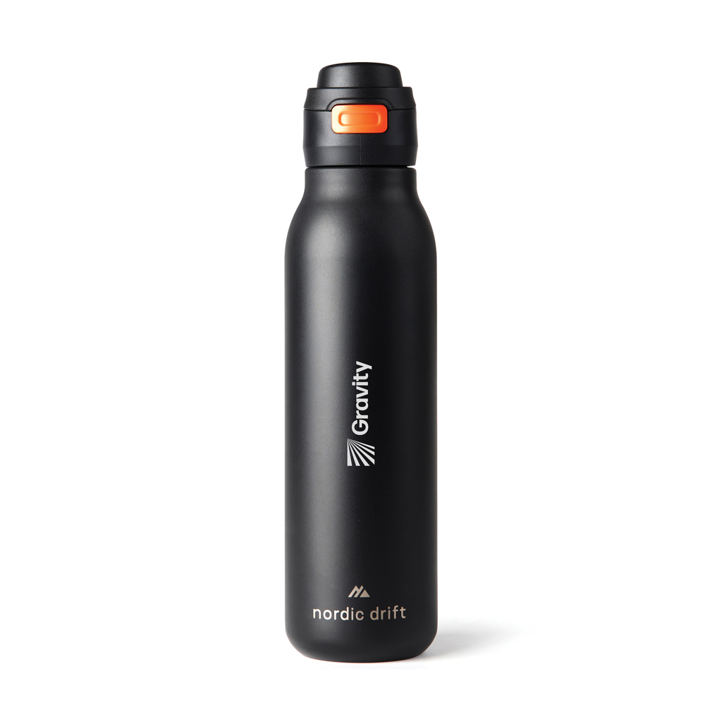 Nordic Drift Trail einwandige RCS Wasserflasche 750ml, schwarz