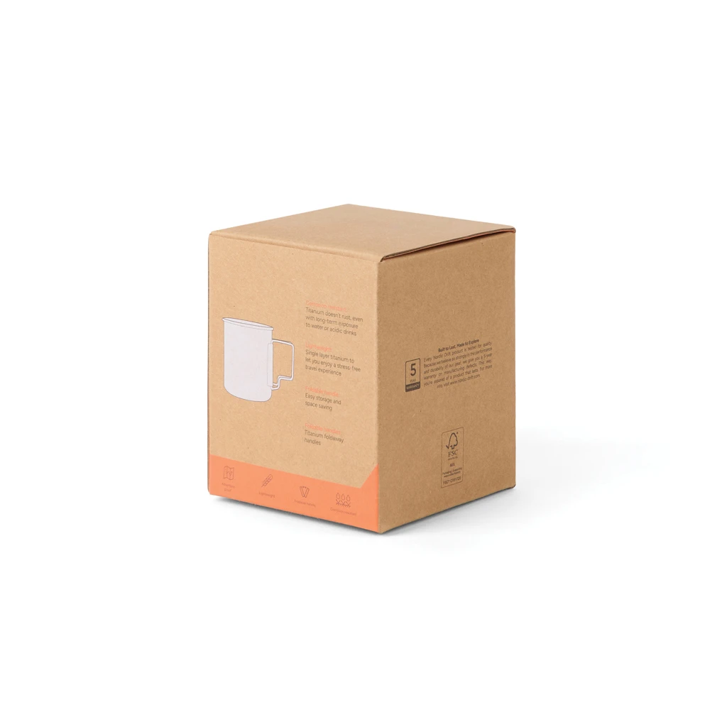 Nordic Drift Trail Ultraleichte Titan-Becher 450ml, silber